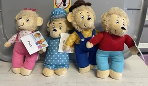 Berenstain Bears Family 8” Plush Dolls • Complete Set of 4• PBS Kids• New W/Tags - Picture 1 of 9