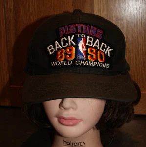 Mütze Kappe Detroit Pistons Back to Back 89 90 Champions schwarz Sport Spezialitäten - Bild 1 von 7