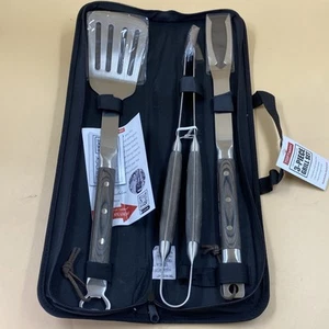 Toftman BBQ GRILL TOOL UTENSIL 3 PIECE STANLESS STEEL SET - Picture 1 of 13