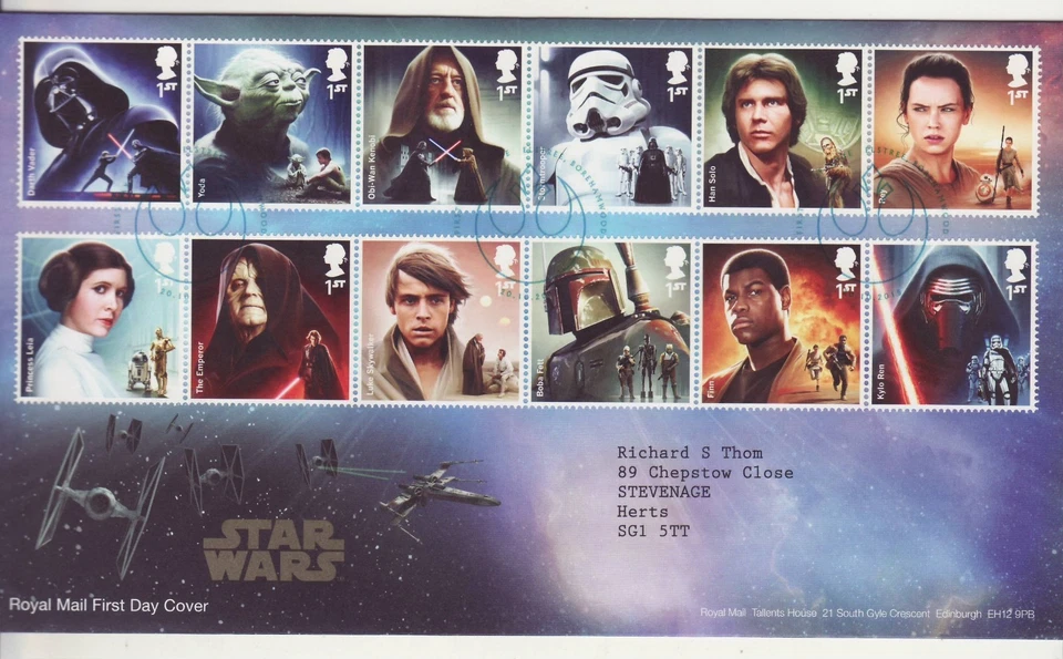 GB Stamps First Day Cover Star Wars (1st issue), TV, film, SF, space SHS 2015 - Image 1 of 1