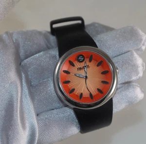 Philip Stein Fruitz Watch Womens 38mm Stainless Steel  Orange Silicone Strap - Picture 1 of 9