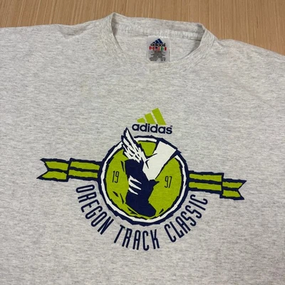 Camiseta Clásica Adidas Oregon Track Años 90 De Colección Hecha en EE. UU. Para Hombre XL Maratón 1997 Foto 1 de 4