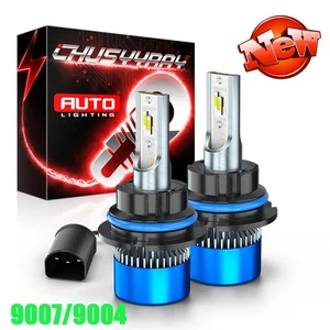 2x 9007/HB5 LED Headlight Bulbs Kit 6000K White High Low Beam Light Super Bright - Picture 1 of 14