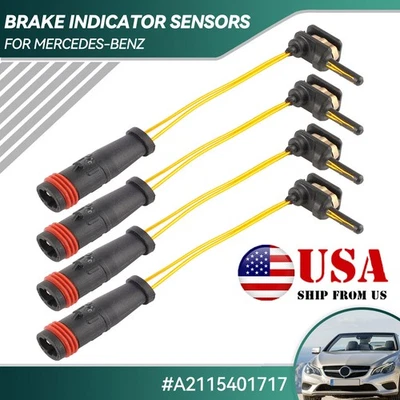 4x Front Rear Brake Pad Wear Sensors for Mercedes-Benz C230 C240 C300 C320 C350 - Image 1 of 4