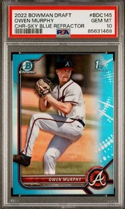 Bowman Draft 2022 cromo refractor azul cielo Owen Murphy #BDC-145!!️PSA 10!!️🔥🚀 - Imagen 1 de 2