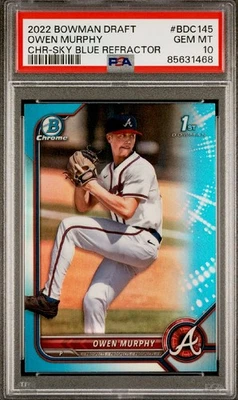 2022 Bowman Draft Chrome Sky Blue Refractor Owen Murphy #BDC-145 ‼️PSA 10‼️🔥🚀 - Image 1 of 2