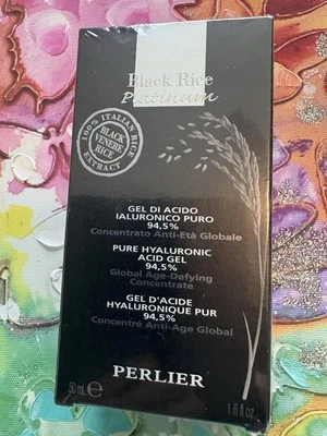 Gel de ácido hialurónico puro platino arroz negro Perlier 94,5 % 1,6 oz/50 ml sellado Foto 1 de 3