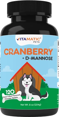 Vitamatic Cranberry for Dogs 120 Chewable Tablets - Image 1 of 4