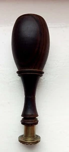Antique Victorian Wooden Brass Desk Seal c.1900 - Picture 1 of 5