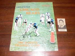 Vintage Dan Hampton Autographed 1989 Chicago Bears Training Camp Program Cover - Picture 1 of 3
