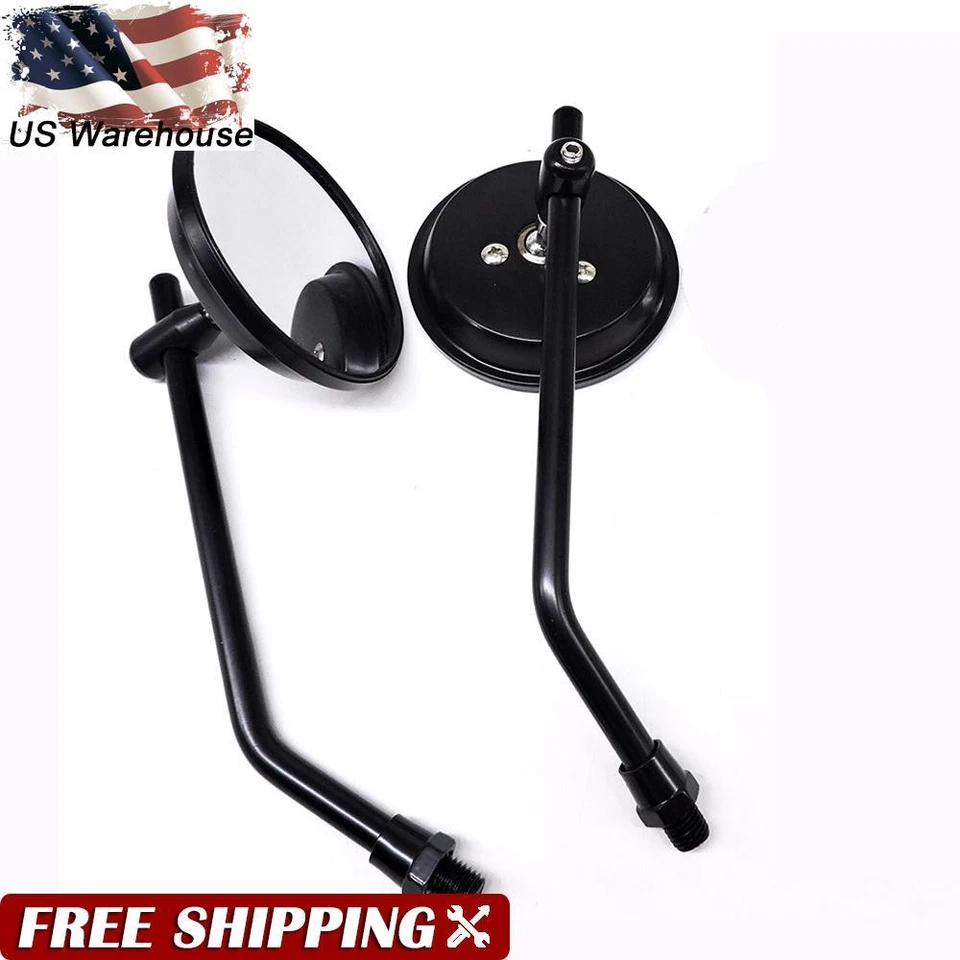 Espejos retrovisores laterales redondos negros de 10 mm para motocicleta Suzuki GN125 GN250 GN400 Foto 1 de 4