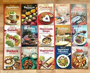 SUNSET Magazine COOKBOOKS Lot of 15 Vintage Recipes Cookies Wok Potluck Holiday - Imagen 1 de 2