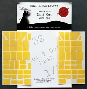 Máscara de dosel de entrada y salida SB2C-4 Helldiver para modelos infinitos 1/32 - diseño DEAD 32020 - Imagen 1 de 10