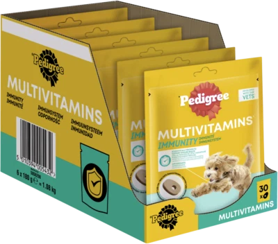 PEDIGREE® Multivitamine Immunsystem 6x180g Hunde Futter Snack - Bild 1 von 4