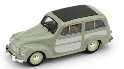 MODELLINO AUTO BRUMM STATICO FIAT 500C BELVEDERE CHIUSA 1951 VERDE SCALA 1:43 - Immagine 1 di 4