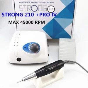 Strong 210 Pro IV Nail Drill 65W 45000 Machine Cutters Manicure Electric Nail - Picture 1 of 12