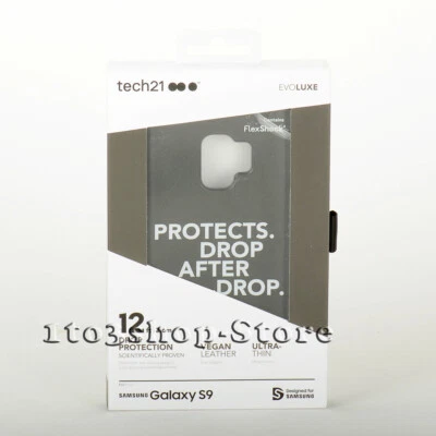 Funda rígida Tech21 Evo Luxe de cuero vegano para Samsung Galaxy S9 Negro Foto 1 de 4