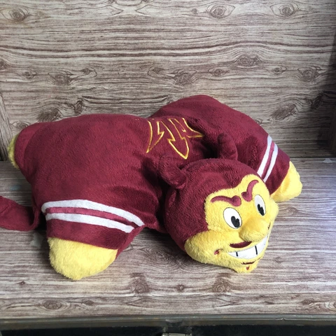 ASU Sun Devils NCAA ARIZONA STATE UNIVERSITY Sparky Mascot 17 X 18 Pillow Pet! Cover