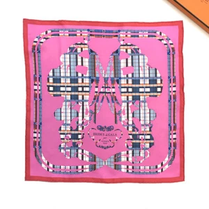 Unused HERMES BRIDES de GALA Tartan Gavroche Carre Silk 100% Scarf/HE5640 - Picture 1 of 8