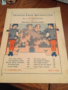 Partitura musical de 1926 Zephyrs from Melodyland The Merry Bobolink de colección - Imagen 1 de 5