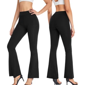 Women Yoga Flare Pants Long Leg Casual Leggings Dancing Fitness Workout Gym Slim - Picture 1 of 22