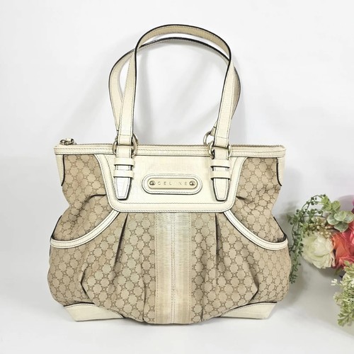 Autentica Borsa a mano CELINE Medium Donna Marrone Tela