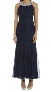 R&M Richards Navy Dress Size 6 Style 8903 - Picture 1 of 7