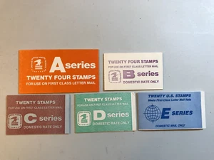 US SC# BK133, BK136, BK141, BK143, BK157: "A", "B”, “C”, "D" & “E” Full Booklets - Picture 1 of 7