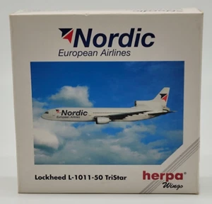 Herpa Wings Nordic European Airlines Lockheed L-1011-50 TriStar 1:500 504874 - Imagen 1 de 4