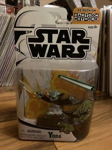 Figura de acción Star Wars Clone Wars Yoda Cartoon Network 2003 - Imagen 1 de 4