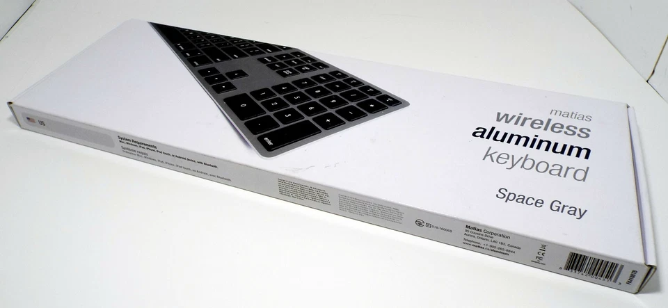 Matias Wireless (bluetooth) Aluminum Gray Keyboard  for Mac or Windows - Image 1 of 4