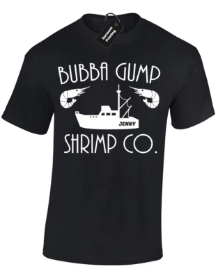 BUBBA GUMP SHRIMP MENS T SHIRT TEE FOREST GUMP CLASSIC TOM MOVIE CULT HANKS - Image 1 of 4