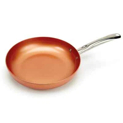 Copper Chef 10" Round Fry Pan with Glass Lid, Skillet Ceramic Non Stick Coating
