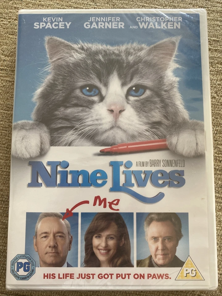 Nine Lives Dvd Jennifer Garner Kevin Spacey Christopher Walken Brand New Sealed - Image 1 of 1