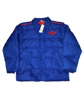 Adidas Monogram ADICOLOR HERITAGE Puffer Jacket IB2023 U.S Women Size S Blue New - Picture 1 of 1