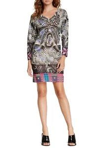 Custo Barcelona Un Akita Lightweight Wool Knit Sweater Dress 3/4 Sleeve M, L - Picture 1 of 8