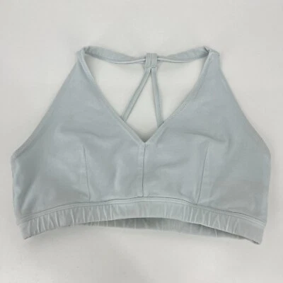 Athleta Sports Bra Women's M Gray Blue Racerback Strappy Gym Yoga - Image 1 of 4