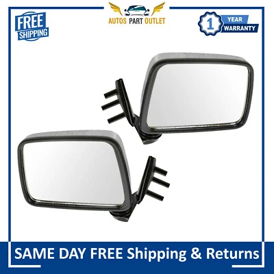 全新 Chrome 手动侧视镜套装 适用于 1986 - 1997 年日产 D21 硬体 — 第 1/4 张图片