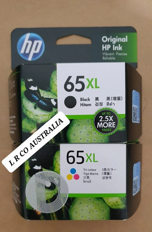Genuine HP 65XL and HP 65 High Yield Ink Cartridges for HP Deskjet - image 1 of 1