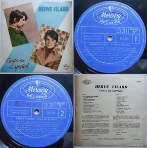HERVE VILARD CANTA EN ESPAÑOL 1968 MONO SPANISH-SUNG UNIQ CVR CHILEAN PRESS ONLY - Picture 1 of 22