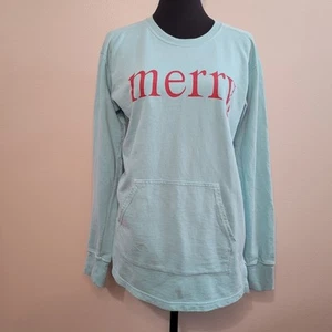 Comfort Colors Damen Langarm "Merry" leichtes Sweatshirt Tasche Small - Bild 1 von 10