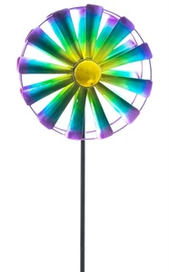 "Double Wheel" Kinetic Garden Spinner - Picture 1 of 2