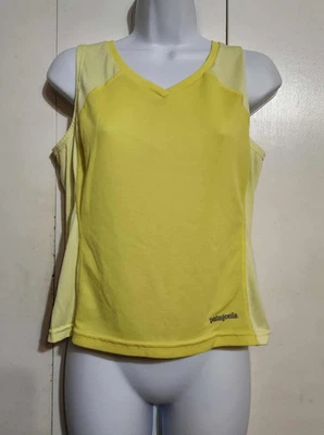 Medium Patagonia Yellow Lightweight Sleeveless Athletic Running Hiking Top - Image 1 of 4