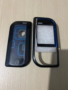 Ersatz Nokia 7610 Gehäuse Front Cover und Akkudeckel schwarz mit blau - Bild 1 von 1