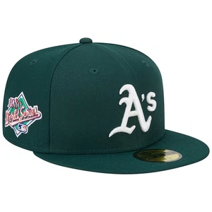 Men's New Era Green Athletics 1989 World Series Team Color 59FIFTY Fitted Hat - Picture 1 of 6