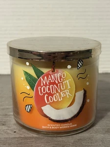 Bath & Body Works Mango Coconut Cooler 14.5 Oz 3 Wick Candle NEW - Picture 1 of 3