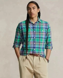 Polo Ralph Lauren Classic-Fit Karo Oxford Arbeitshemd Herren XXL Multi Langarm - Bild 1 von 5