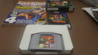 n64 games boxed Banjo- Kazooie  with Instruction  and solutions Book Pal Version - Image 1 of 4