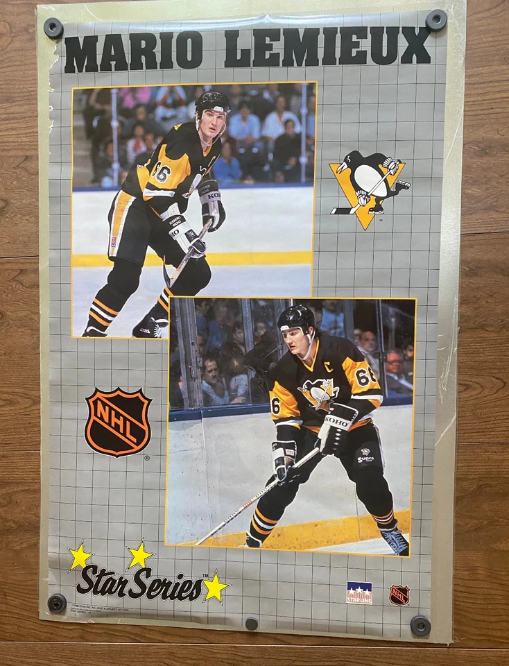 Vintage Starline Mario Lemieux/Penguins 1989 Poster Measures 22.5" x 36" - Image 1 of 1
