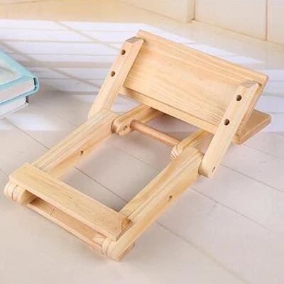 Foldable Wooden Step Stool Portable Small Chair Seat for Outdoor Fishing - Image 1 of 4